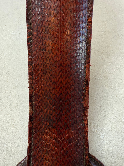 Traso Milano Snakeskin-Wrapped Table Lamp, Italy, 1970s