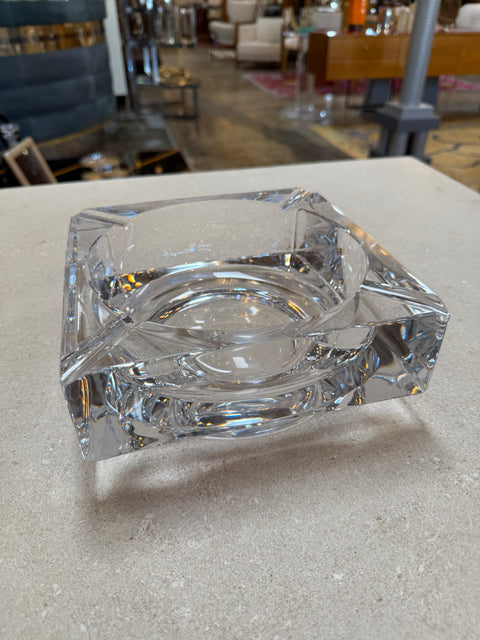 Large Crystal Ashtray, Italy, 1970s