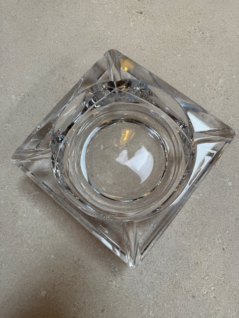 Large Crystal Ashtray, Italy, 1970s