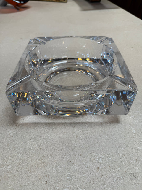 Large Crystal Ashtray, Italy, 1970s