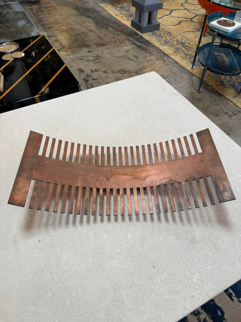 Italian Sculptural Patinated Metal Centerpiece Bowl, 1970s