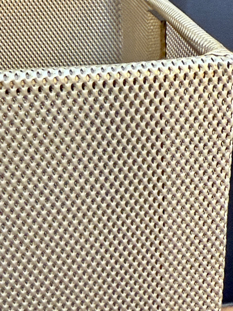 Mid-Century Modern Table Lamp with Brass Mesh Shade & Marble Base