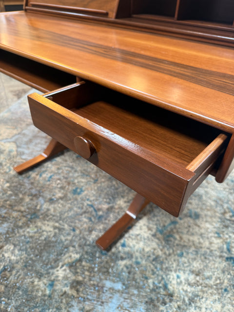 Gianfranco Frattini Writing Desk in Walnut, Italy, 1960s