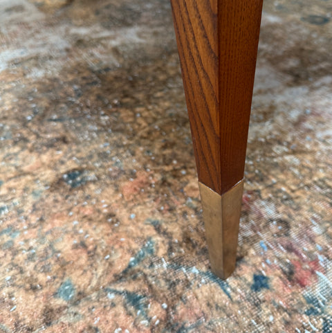 Gio Ponti Console Table with Brass-Capped Legs, Italy, 1950s