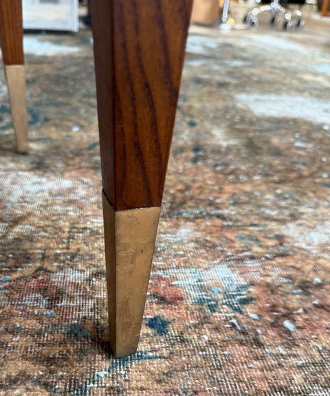Gio Ponti Console Table with Brass-Capped Legs, Italy, 1950s