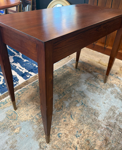 Gio Ponti Console Table with Brass-Capped Legs, Italy, 1950s
