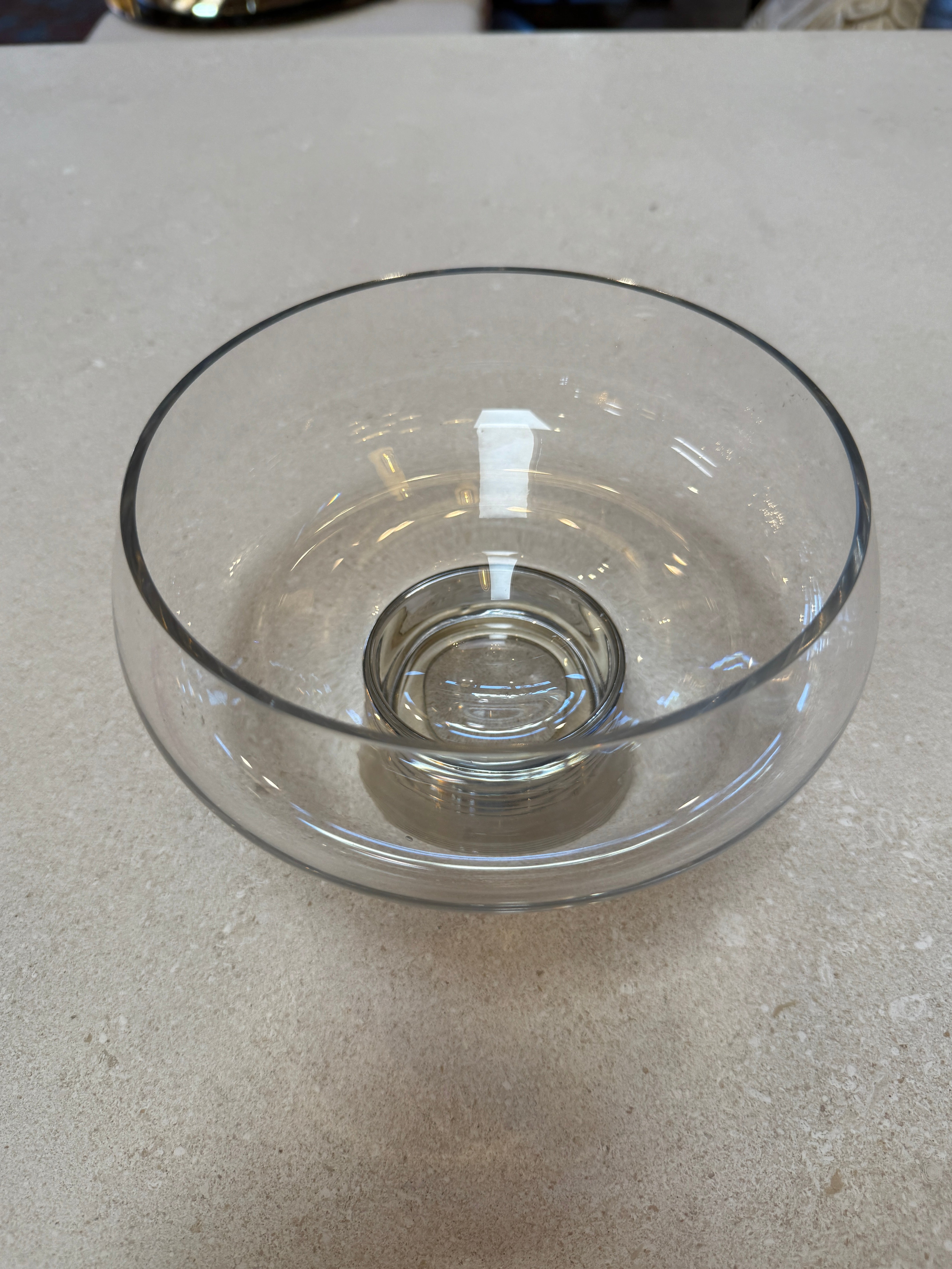 Murano Glass Centerpiece Bowl with Metal Base, Italy, 1970s