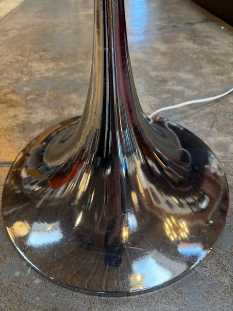 1970s Space-Age Floor Lamp in Smoked and Amber Acrylic, Italy