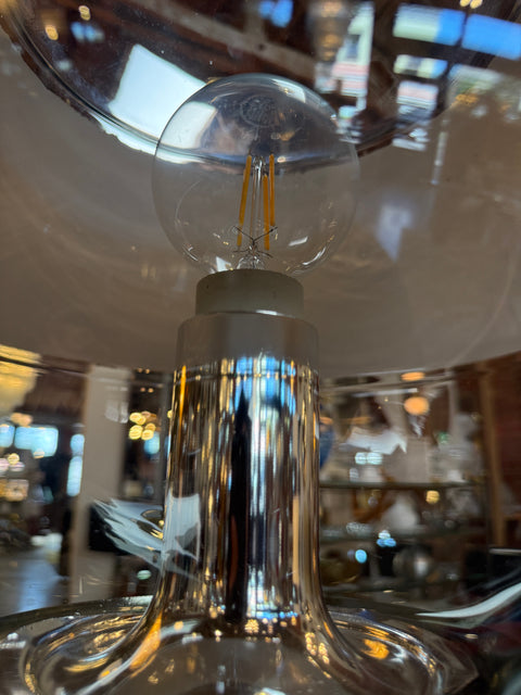 1970s Space-Age Floor Lamp in Smoked and Amber Acrylic, Italy