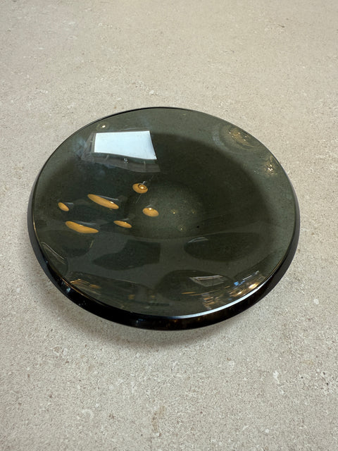 Fontana Arte Smoked Glass Centerpiece, Italy, 1970s