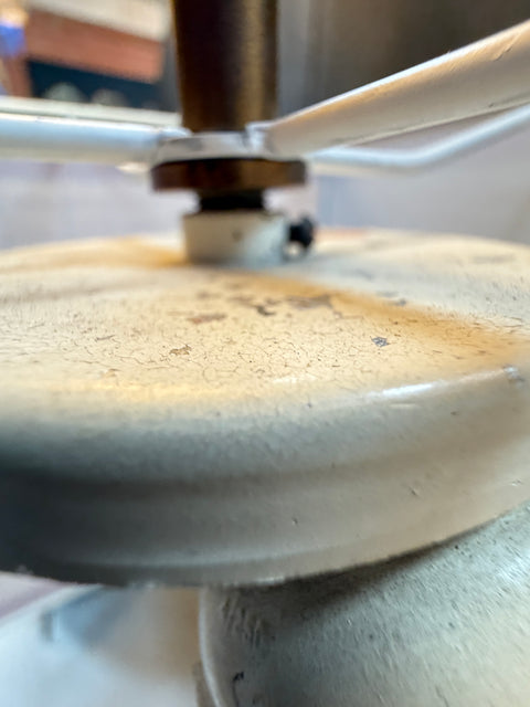 Stilnovo Orange Enamel Table Lamp with Custom Shade, Italy, 1970s