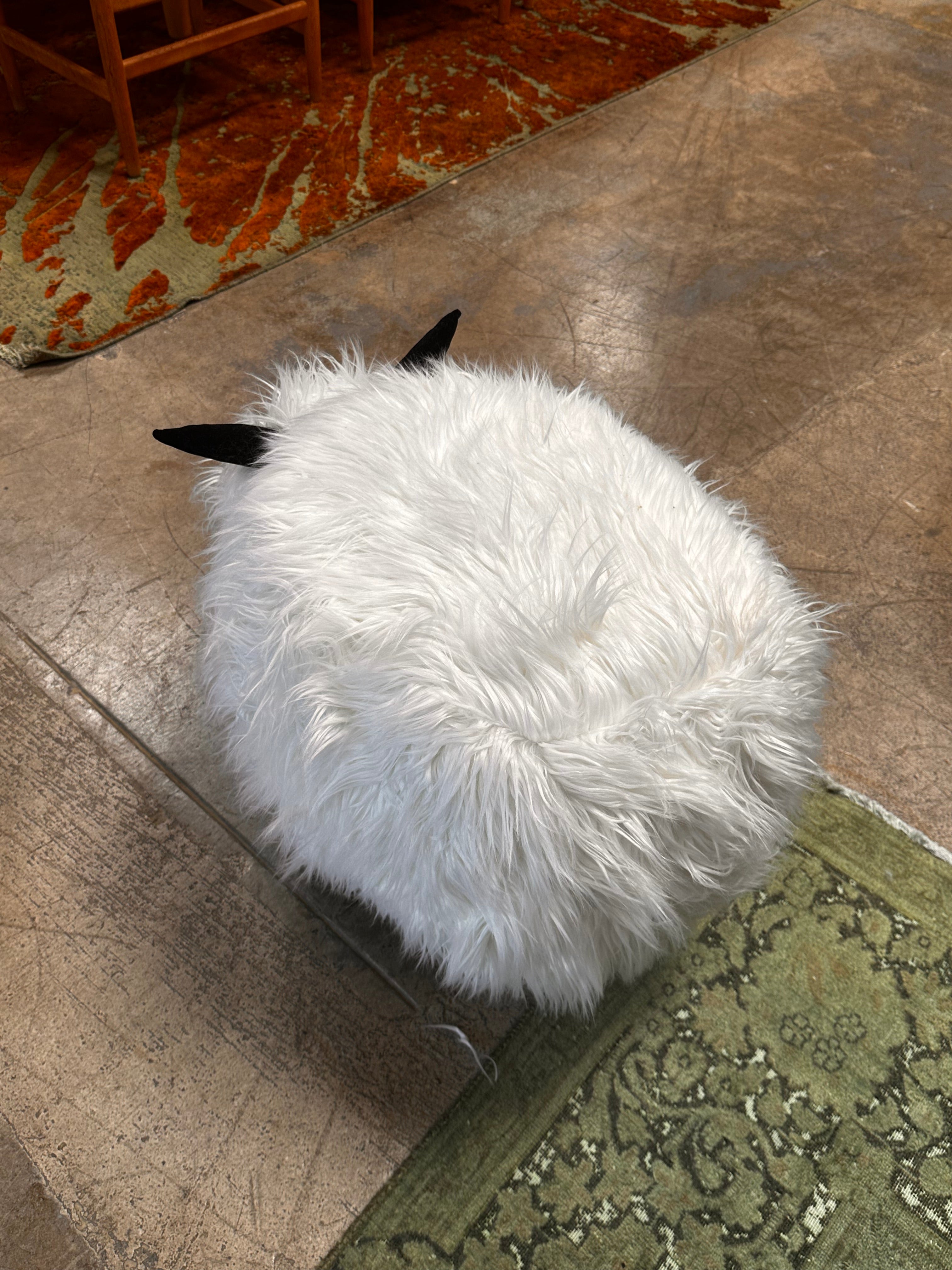 Ma39 Pouf in Carved Wood Sheep, Italy 21st Century