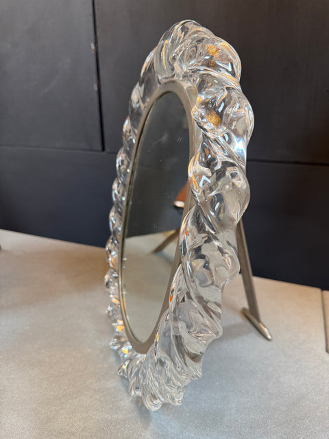 Murano hand-cast glass table mirror