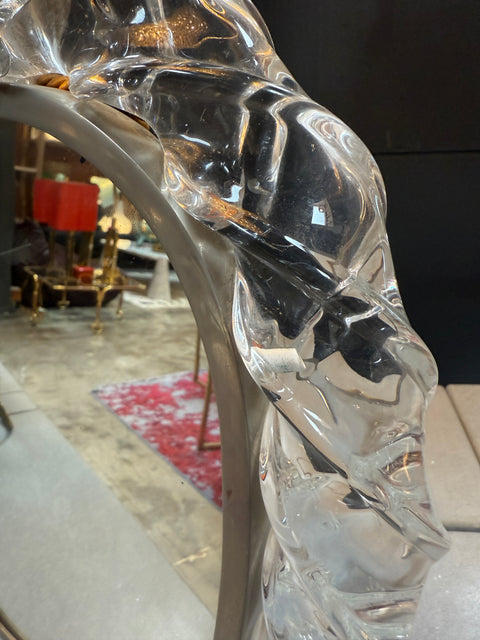 Murano hand-cast glass table mirror