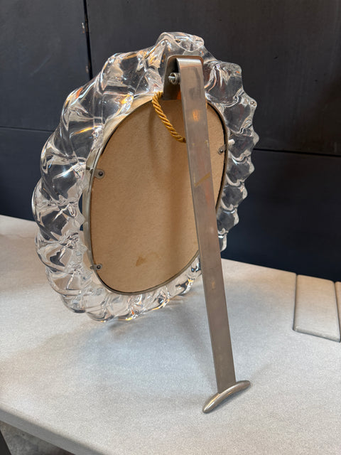 Murano hand-cast glass table mirror