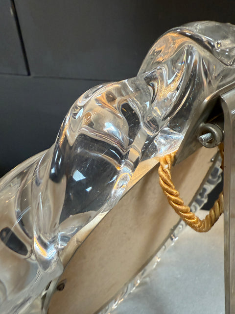 Murano hand-cast glass table mirror