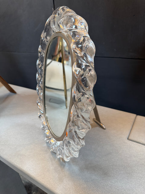 Murano hand-cast glass table mirror
