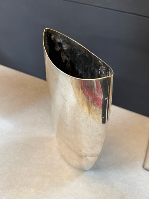 Modernist Silver-Plated Sculptural Vase