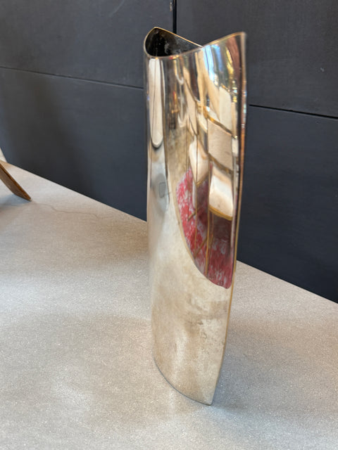 Modernist Silver-Plated Sculptural Vase