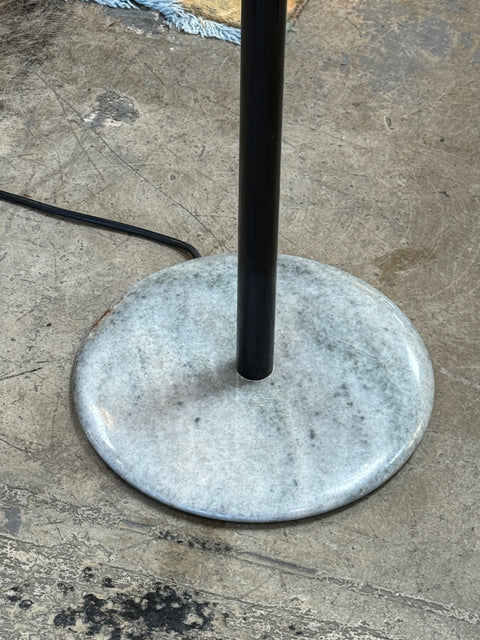 Stilnovo Floor Lamp with Marble Base and Sculptural Frame, Italy, 1950s