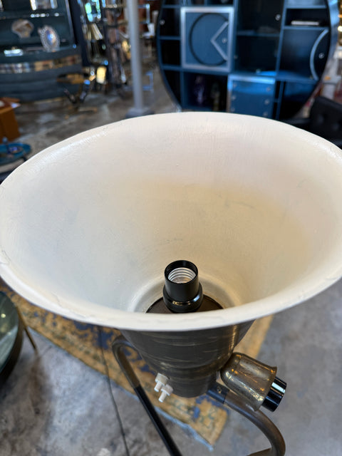 Stilnovo Floor Lamp with Marble Base and Sculptural Frame, Italy, 1950s