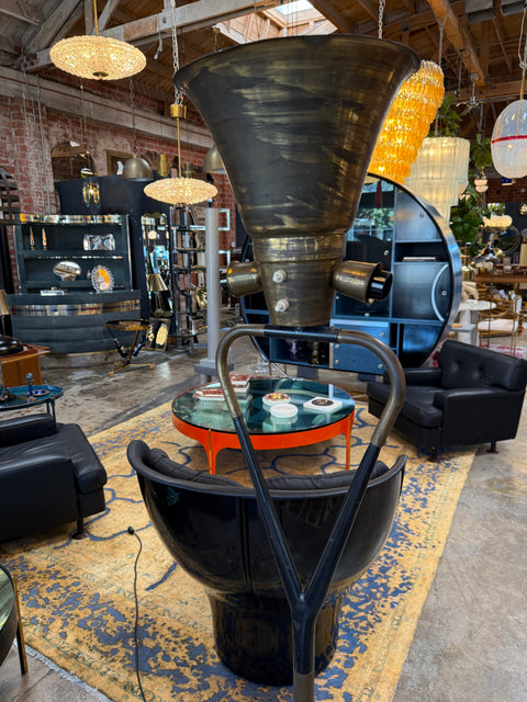 Stilnovo Floor Lamp with Marble Base and Sculptural Frame, Italy, 1950s