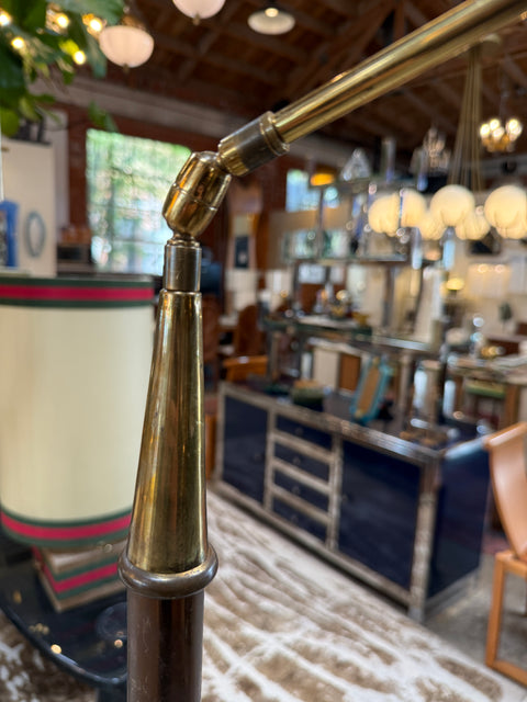 2 Toned Brass Adjustable Floor Lamp, 1950s
