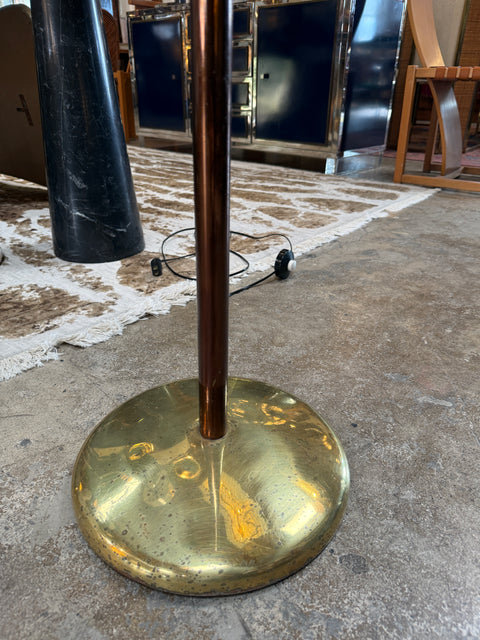 2 Toned Brass Adjustable Floor Lamp, 1950s
