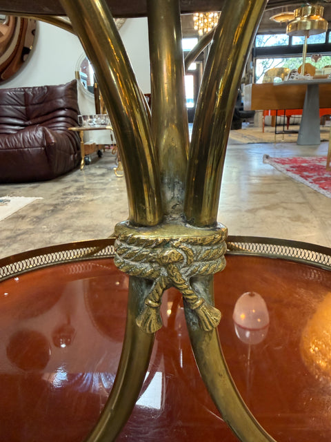 Italian Brass and Lacquered Bar Cart, 1950s