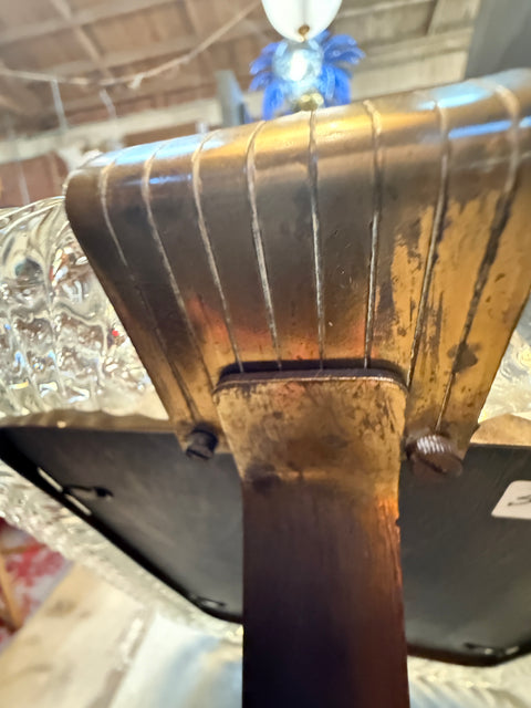 Murano Glass and Brass Table Mirror