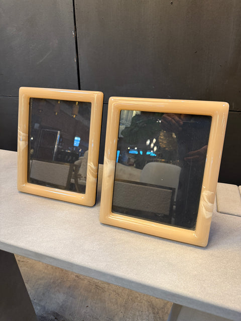 Pair of Italian Lucite photo frames