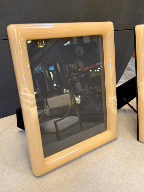 Pair of Italian Lucite photo frames