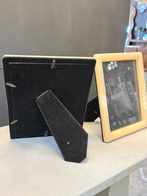 Pair of Italian Lucite photo frames