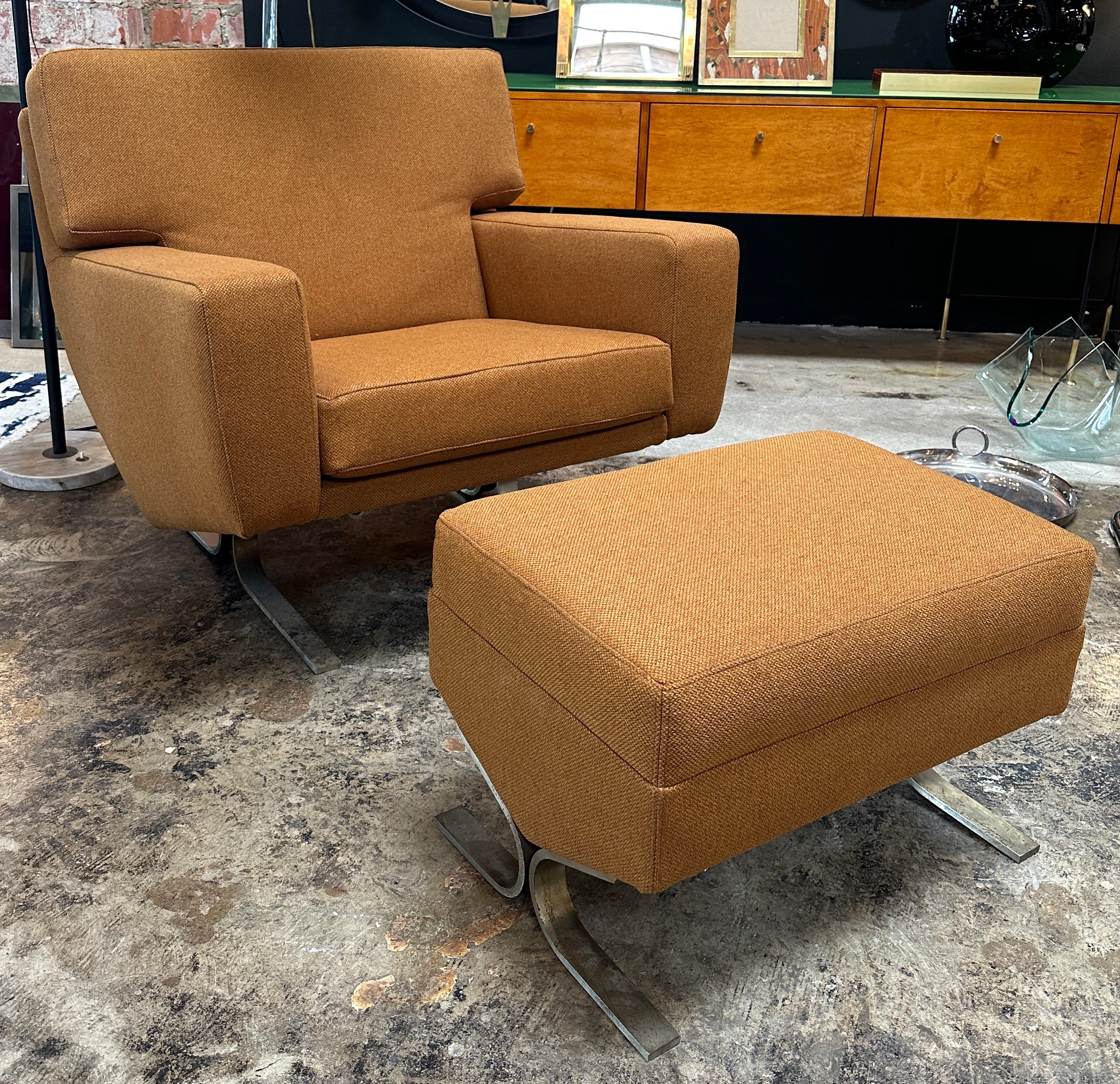 Mid Century Italian Lounge Chair by Franco Campo For F.lli Saporiti