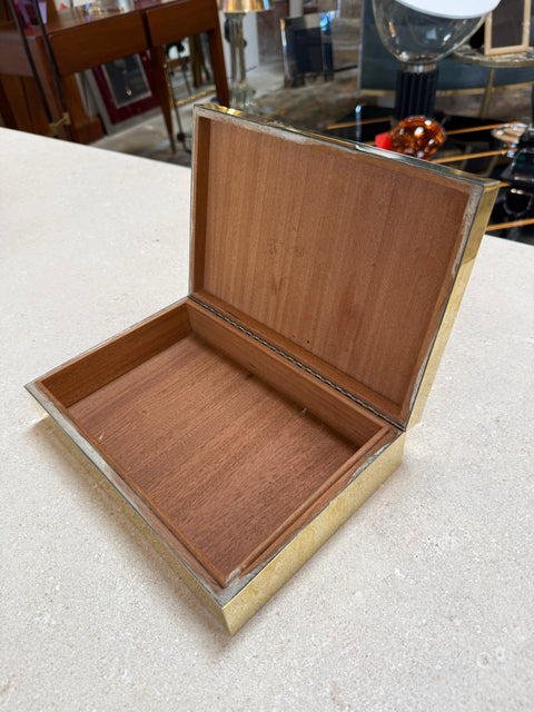 Italian Brass Box with Sculptural Snake Motif, Mid-Century