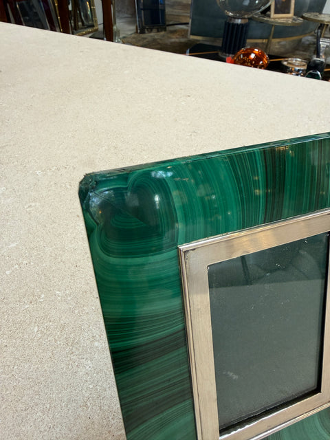 Angeletti Malachite Picture Frame, Rome, Mid-20th Century