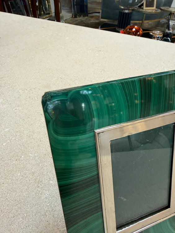 Angiletti Malachite Picture Frame, Rome, Mid-20th Century