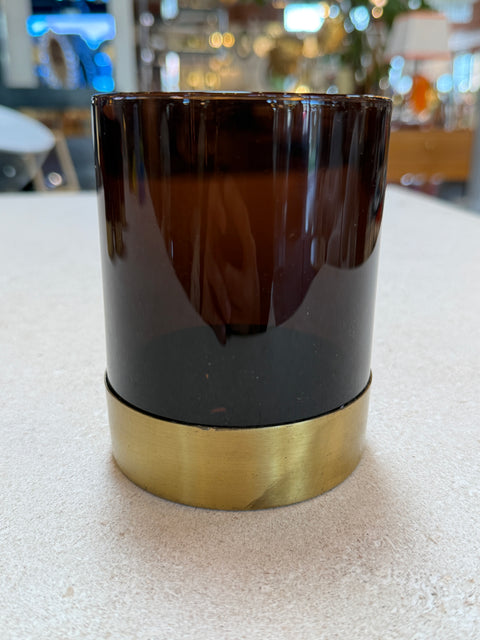 Italian Smoked Glass Bar Set with Ice Bucket and Tumblers, 1970s