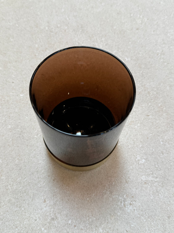 Italian Smoked Glass Bar Set with Ice Bucket and Tumblers, 1970s