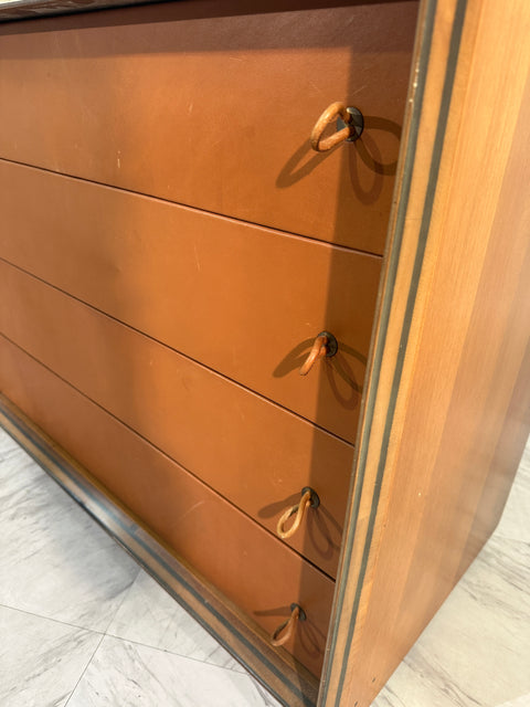 Afra & Tobia Scarpa, Artona Sideboard in Walnut and Leather, Maxalto 1970s