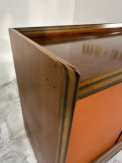 Afra & Tobia Scarpa, Artona Sideboard in Walnut and Leather, Maxalto 1970s