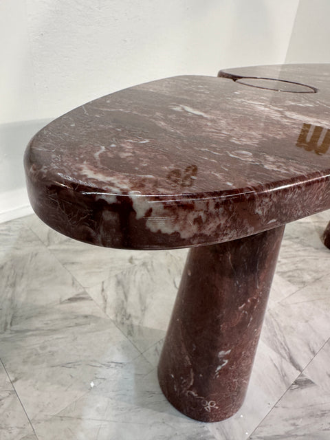 Angelo Mangiarotti for skipper Rosso marble "Eros" Console, Italy, 1970s