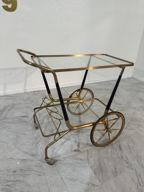 Mid Century Italian Bar Cart by Cesare Lacca 1970