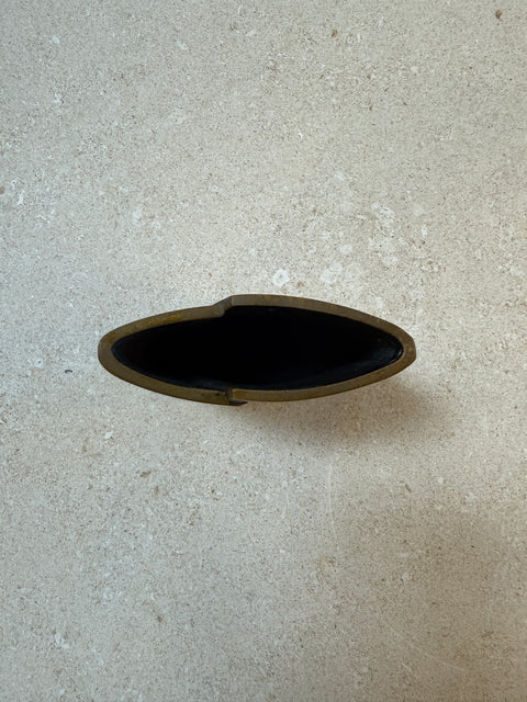 Esa Fedrigolli Sculptural Brass and Black Metal Vase