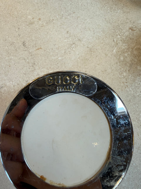 Vintage Gucci Ice Bucket and Glass Set With Logo, Italy 1970