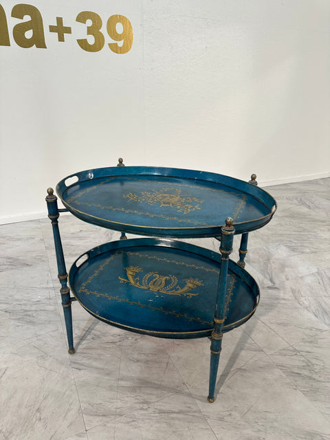 Vintage Italian Trolley with two removable trays, 50s