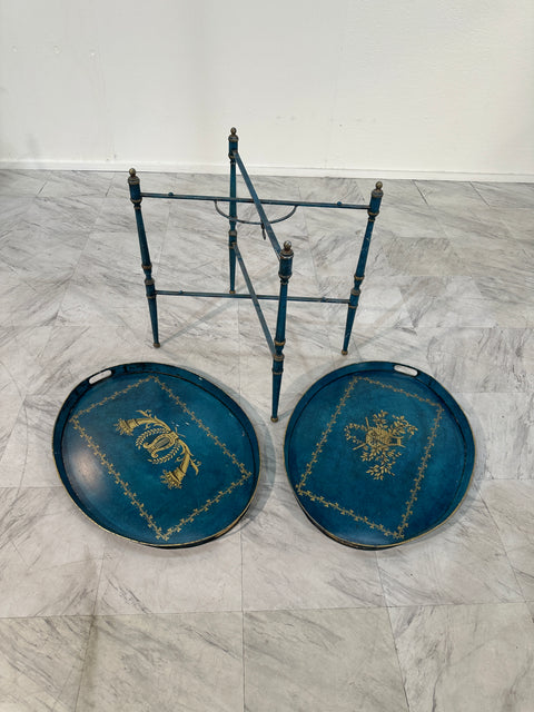 Vintage Italian Trolley with two removable trays, 50s