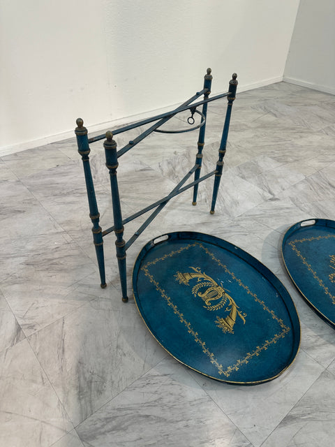 Vintage Italian Trolley with two removable trays, 50s