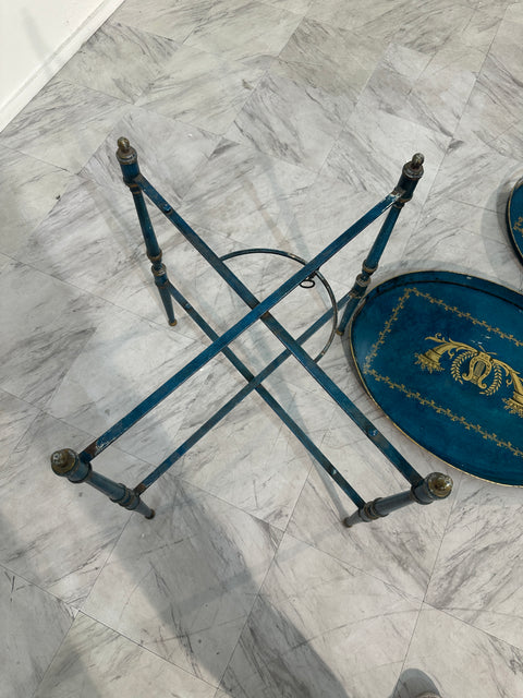 Vintage Italian Trolley with two removable trays, 50s