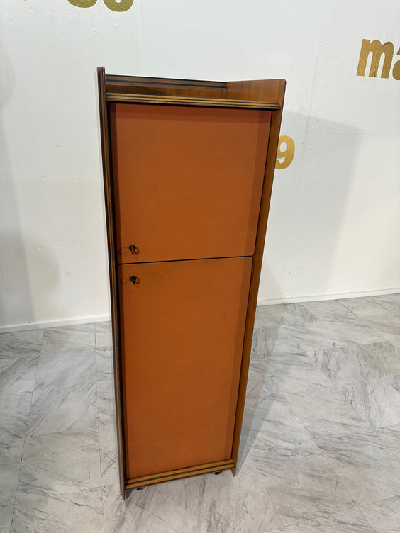 Five Leather and Walnut Artona Chests of Drawers by Afra & Tobia Scarpa for Maxalto